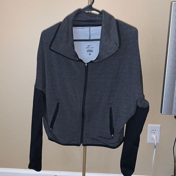 Nike Dri-Fit zip up dark gray jacket, size S. - Picture 1 of 5